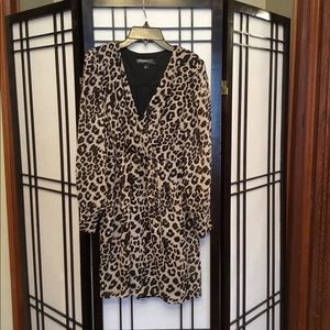 Leopard Print Chiffon Dress